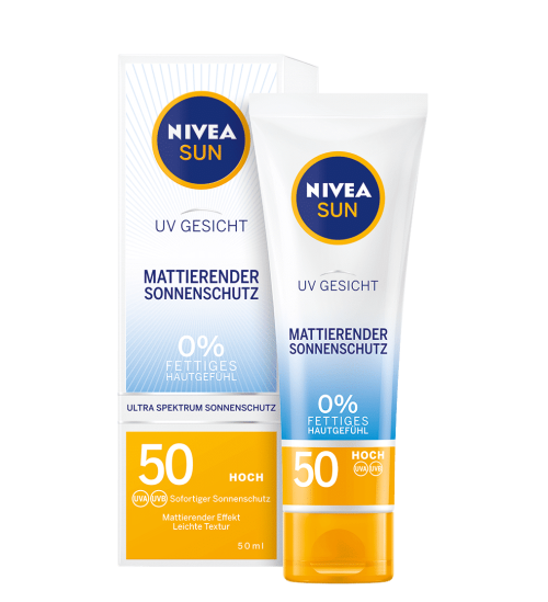 NIVEA CRÈME UV VISAGE SOLAIRE ANTI-BRILLANCE FPS 50- 50ML