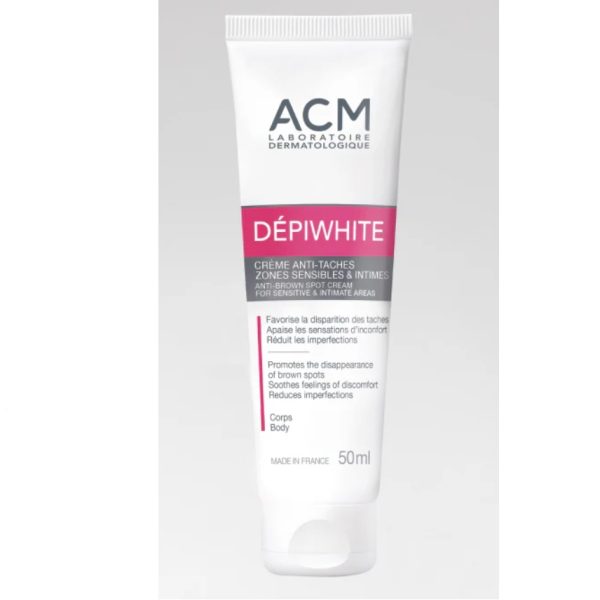 Acm Dépiwhite Crème Anti-taches Zones Sensibles et Intimes (polis incarnés -Aiselles-Entre jambes-coudes -Arrires genoux ) 50ml