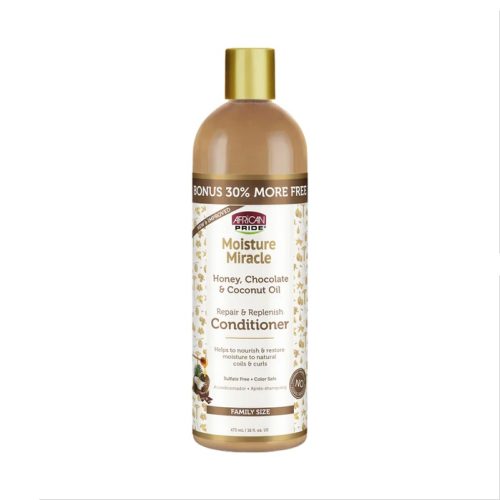 African Pride Moisture Miracle Après shampoing au miel au chocolat et à l'huile de noix de coco 354ml