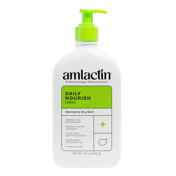Amlactin Lait Hydratant Exfoliant Doux Peau Rugueuse et Sèche 400 g