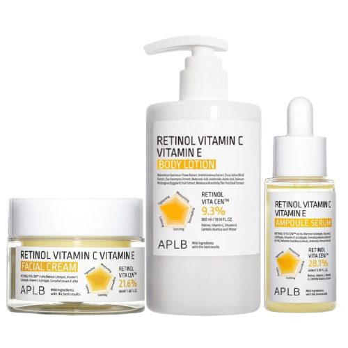 Aplb Kit Soin du Visage et Corps Illuminatrice Lait + Creme + Serum