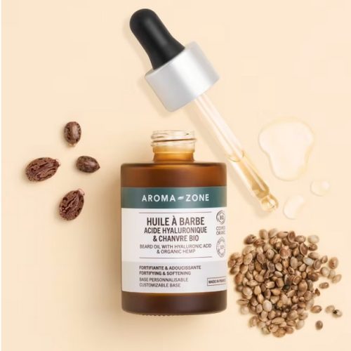 Aroma Zone Huile à barbe Acide hyaluronique et Chanvre BIO 50ML
