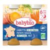 Babybio Carotte de nos régions Patate douce des Landes Blé Petits pots 2x200g