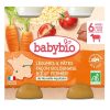 Babybio Légumes et Pâtes Façon Bolognaise au Boeuf Fermier 6 Mois et + 2 Bio Pots de 200 g
