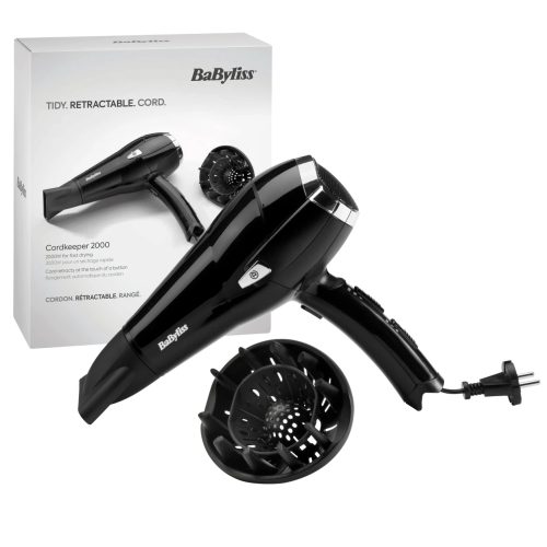 BaByliss Sèche Cheveux Cordkeeper 2000 avec Enrouleur de Câble 1 pièce
