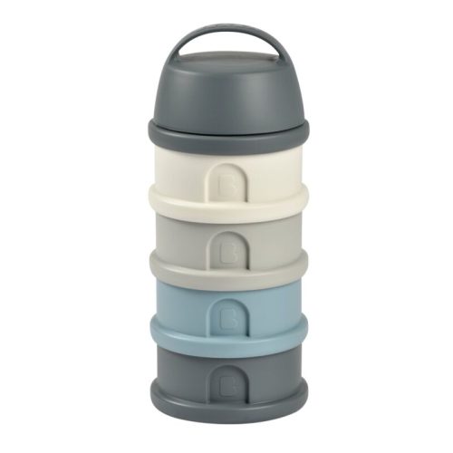 Béaba Boîte Doseuse de Lait 4 Compartiments Empilables Gris/Bleu