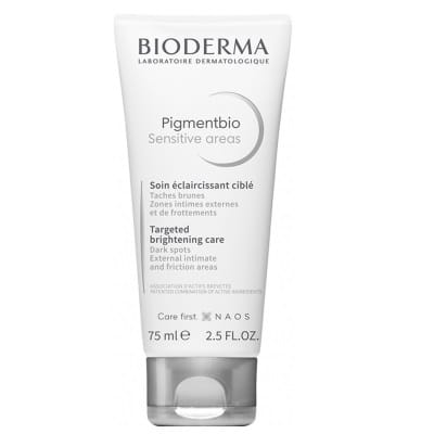 Bioderma Pigmentbio Sensitive Areas Soin Éclaircissant Ciblé : Taches Brunes- Zones Intimes externes et de frottements 75 ml