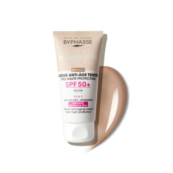 Byphasse CRÈME Solaire ANTI-ÂGE SPF 50+ TEINTÉE BRONZE 50ML