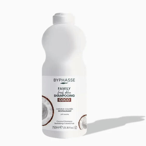 BYPHASSE Shampooing Cheveux Colorés Family Fresh Délice Noix de Coco 750ml