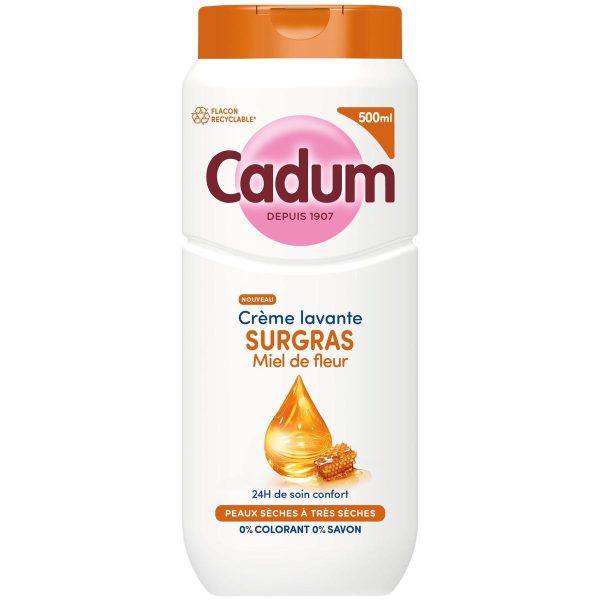 Cadum Crème Lavante Surgras Miel de Fleurs 500ml