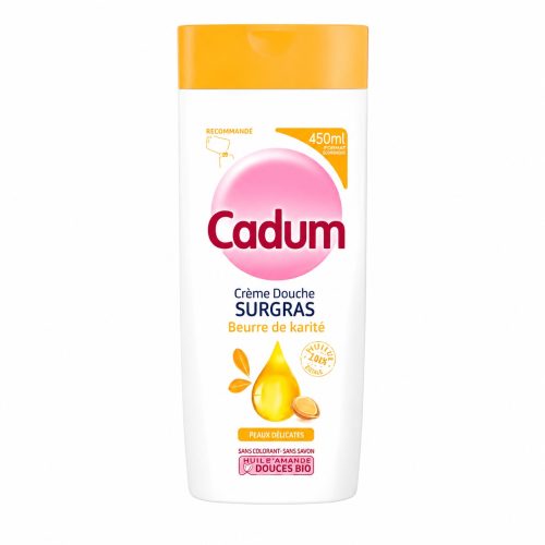 Cadum Crème Lavante Surgras pour Peau Sèches à Très Sèches Beurre de Karité 450ml