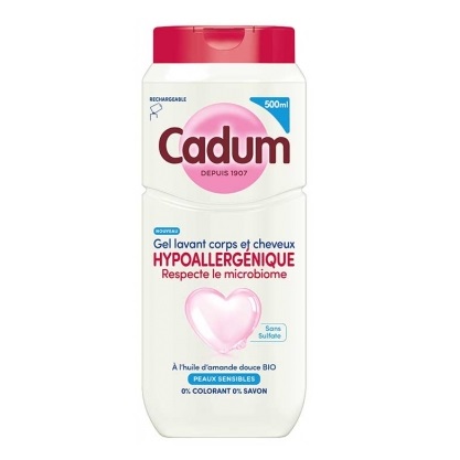 Cadum Gel Lavant Corps Et Cheveux Hypoallergénique 500ml