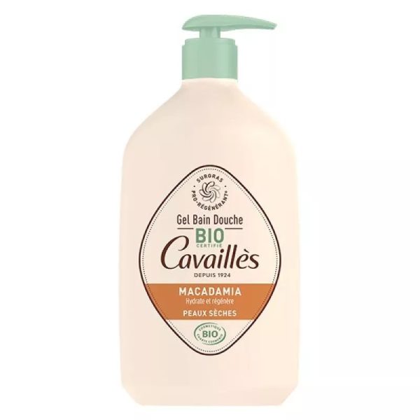 Cavaillès Gel Bain Douche Peaux Sèches Macadamia Bio 1L