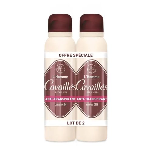 Cavaillès L'Homme Déodorant Anti-Transpirant 48H Spray 2x150ml