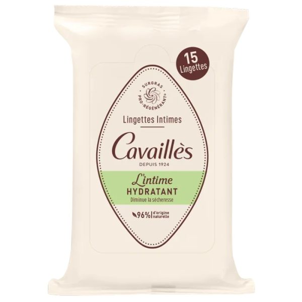 Cavaillès Lingettes Intimes Hydratant 15 lingettes