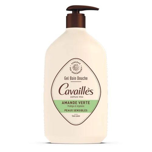 Cavaillès Quotidien Gel Bain Douche Surgras Actif Amande Verte Peaux Sensibles 1L