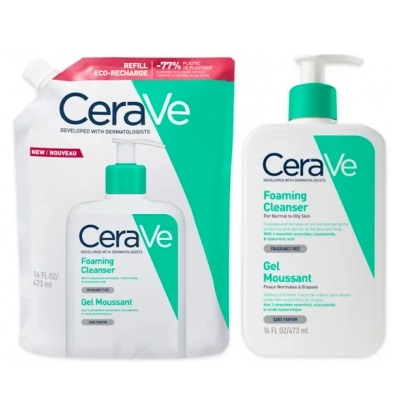 Cerave Gel Moussant 473ml+Éco Recharge 473ml