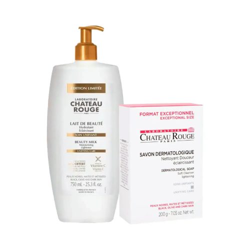 Chateau Rouge Duo Unificateur de Teint Lait 750ml + Savon 200g