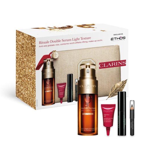 Clarins Coffret Rituel Double Sérum Texture Légère 50 ml + 2 miniatures 3 ml + crayon 0,39 g