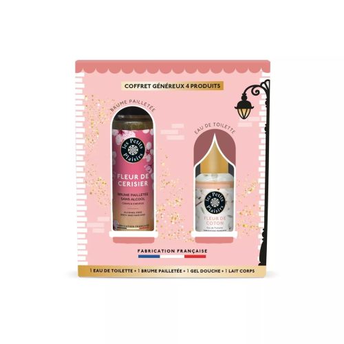 Les Petits Plaisirs Coffret Noël le Village aux Senteurs Parfum Fleur de Coton 4 Produits