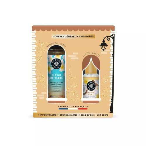 Les Petits Plaisirs Coffret Noël le Village aux Senteurs Parfum Monoï Coco 4 Produits