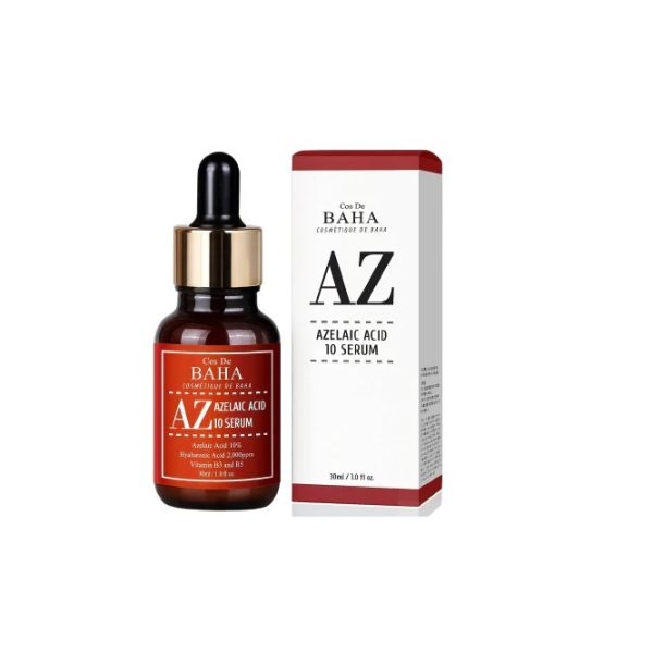 Cos De Baha Sérum Acide Azélaïque Niacinamide 30 ml (Cicatrices d'Acné kystique + Rougeurs du Visage + Points Noirs Boutons)