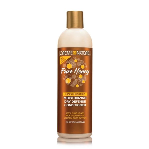 Crème Of Nature Pure Honey Après Shampoing Hydratant et Démêlant Cheveux Secs 355 g