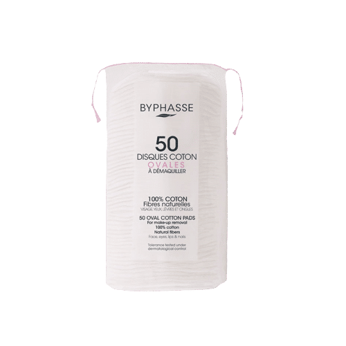 Byphasse Disques Coton Ovales Démaquillants 50 pièces
