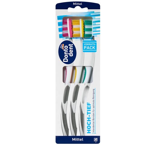 Dontodent Brosse à Dents Diamètre Moyen Lot de 3