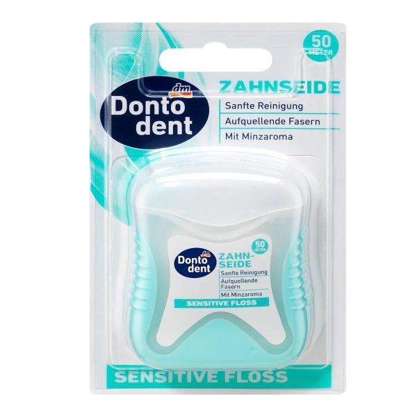 Dontodent Fil Dentaire pour Dents et Gencives Sensibles à la Menthe 50m