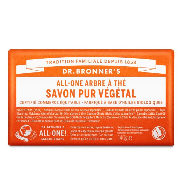 Dr. Bronner's Pain de Savon Tea Tree 140 g