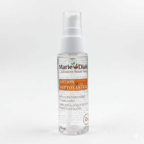Dr Marie Diallo Laboratoires Lotion Nettoyante R au Acide de Fruit : Élimine les Peaux Mortes les Impuretés et Désincruste les Pores 100 ml