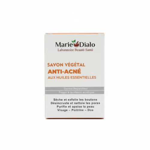 Dr Marie Diallo Laboratoires Savon Végétal Anti Acné 150g : Boutons Points Noirs 150 g