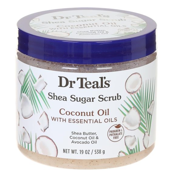 Dr. Teal's Gommage au Sucre de Karité Huile de Coco et en Huiles Essentielles 538 g