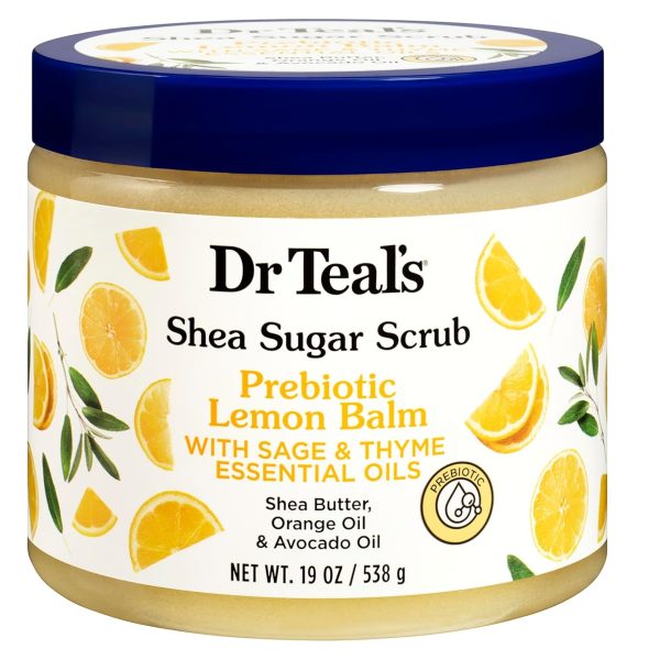 Dr Teal's Gommage au Sucre de Karité Prébiotique Mélisse 538 g