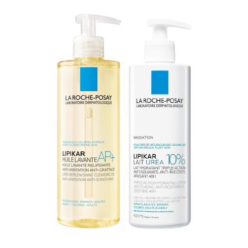 La Roche Posay Duo Lipikar Peau Lisse Huile de Douche + Lait Uréa