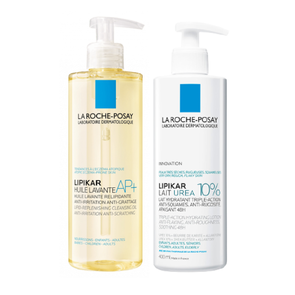 La Roche Posay Duo Lipikar Peau Lisse Huile de Douche + Lait Uréa