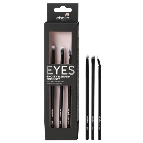 Ebelin Trio de Pinceaux Maquillage Polyvalents Smokey Blender 3 pièces