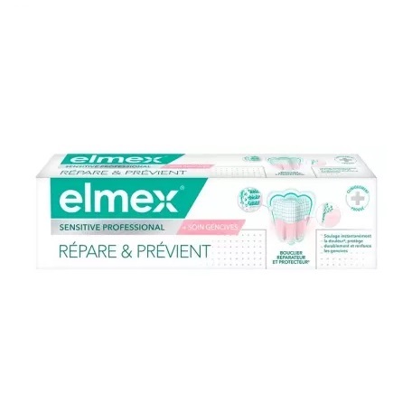 Elmex Sensitive Professional Répare et Prévient + Soin Gencives 75ml