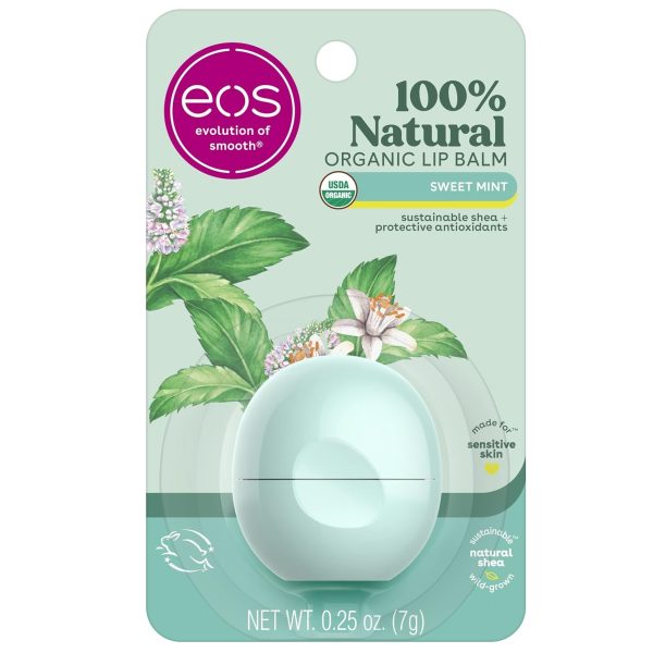 EOS Baume à Lèvres Sphère Menthe Douce Biologique Onctueux 7 g