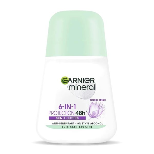 Garnier Mineral Déodorant Roll-On 6 en 1 Protection 48h 50ml