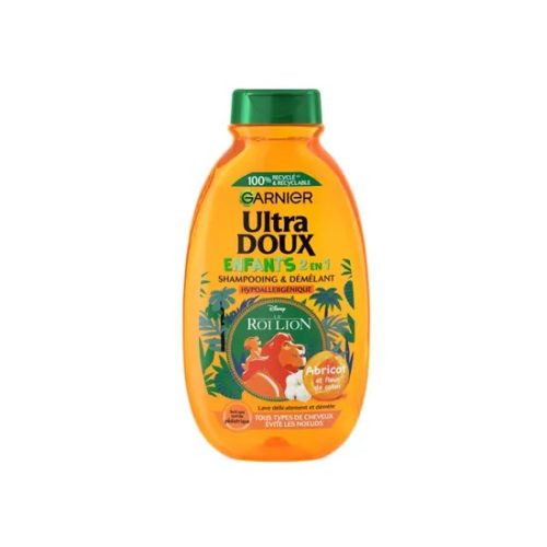 Garnier Ultra Doux Enfants Shampooing Enfants 2 en 1 à l'Abricot et Fleur de Coton 300 ml