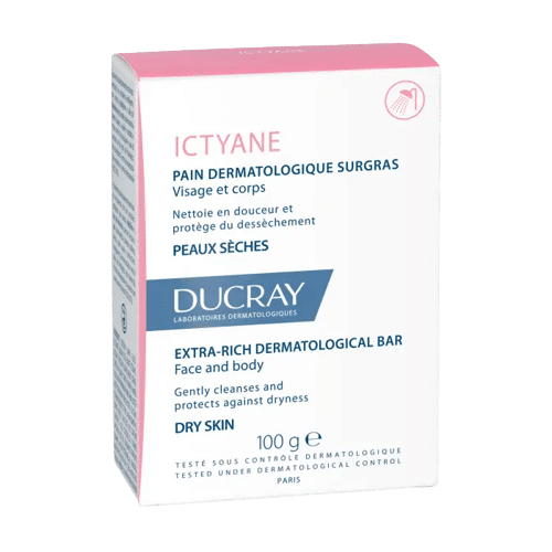 Ducray Ictyane Savon Dermatologique Surgras Visage et Corps 100 g
