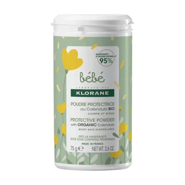 Klorane BÉBÉ Poudre de Toilette Protectrice au Calendula 75 g