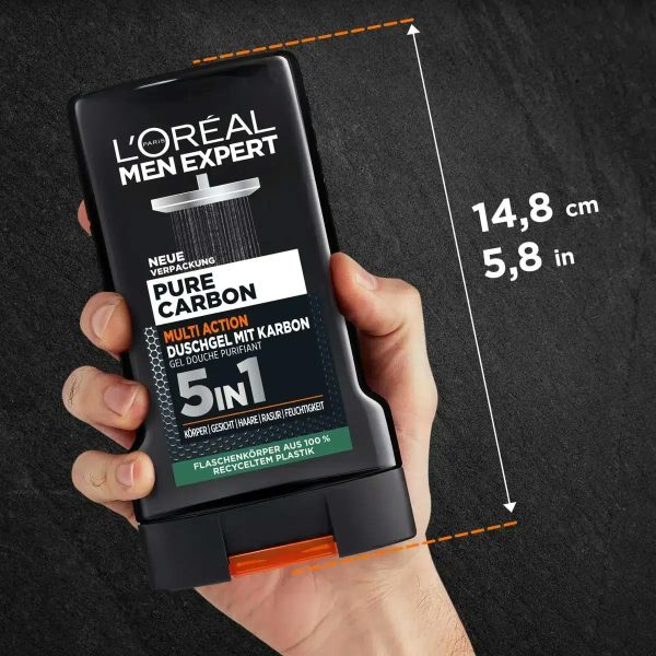 L’Oréal MEN Expert Gel Douche 5 en 1 Pur Carbone 250 ml