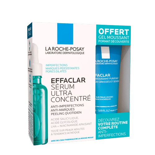La Roche-Posay – EFFACLAR – Sérum Ultra Concentré Anti-Imperfections 30ml + Gel Moussant 50ml