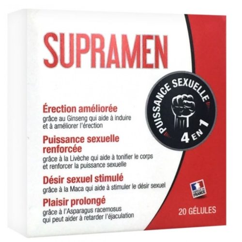 Labophyto Supramen Stimulant Sexuel Rapide Performance et Endurance Complément Alimentaire 20 Gélules