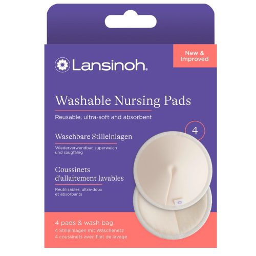 Lansinoh Coussinets d'Allaitement Lavables 4 pièces