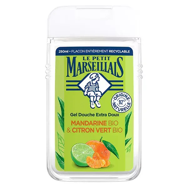 Le Petit Marseillais Gel Douche Extra Doux Mandarine et Citron Vert Bio 250 ml