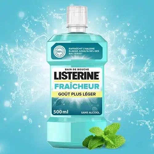 LISTERINE Bain de Bouche Fraicheur Goût Plus Léger 500 ml